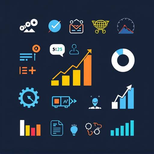 Digital marketing course image displaying various marketing icons and charts.