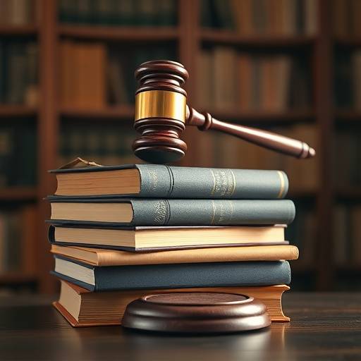 Image showing a stack of legal books and a gavel representing legal terms and conditions.